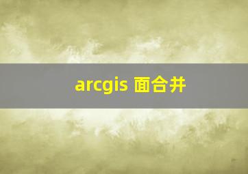 arcgis 面合并